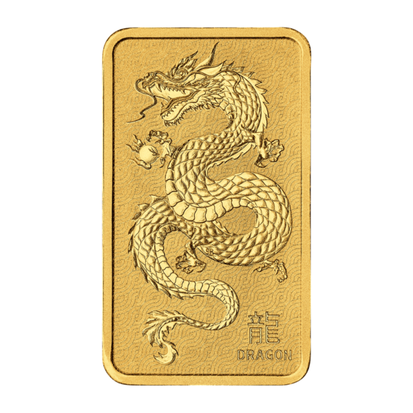 2024 1oz Perth Mint Gold Lunar Dragon Bar 2024 1oz Perth Mint Gold Lunar Dragon Bar