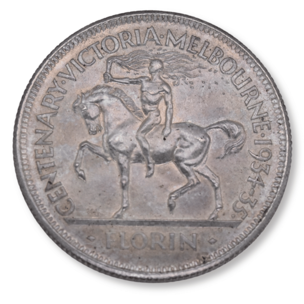1934/35 Australian Florin Grade Almost Uncirculated 1934/35 Australian Florin Grade Almost Uncirculated
