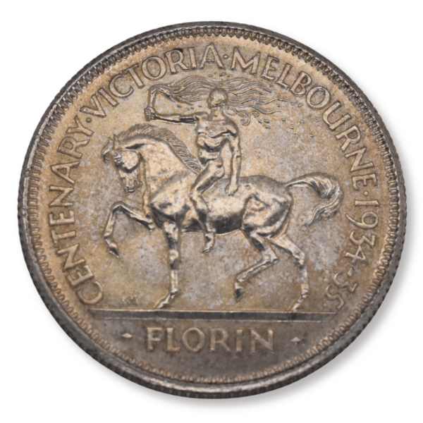 1934/35 Australian Florin Grade Almost Uncirculated 1934/35 Australian Florin Grade Almost Uncirculated