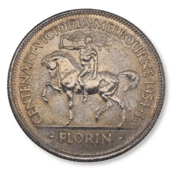 1017192037 - Main 1934/35 Australian Florin Grade Almost Uncirculated 1934/35 Australian Florin Grade Almost Uncirculated