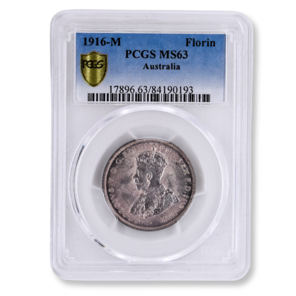1916 Australian Florin PCGS MS63 1916 Australian Florin PCGS MS63