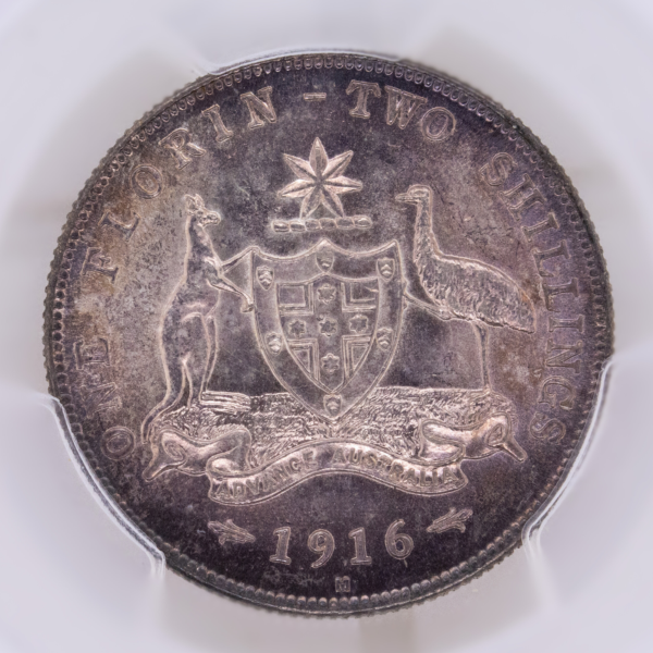 1916 Australian Florin PCGS MS63 1916 Australian Florin PCGS MS63