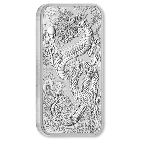 2024 1oz Perth Mint Silver Dragon Rectangular Coin 2024 1oz Perth Mint Silver Dragon Rectangular Coin