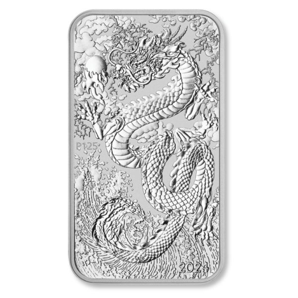2024 1oz Perth Mint Silver Dragon Rectangular Coin 2024 1oz Perth Mint Silver Dragon Rectangular Coin
