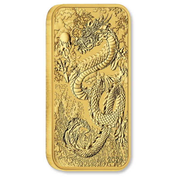2024 1oz Perth Mint Gold Dragon Rectangular Coin 2024 1oz Perth Mint Gold Dragon Rectangular Coin
