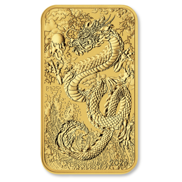 2024 1oz Perth Mint Gold Dragon Rectangular Coin 2024 1oz Perth Mint Gold Dragon Rectangular Coin