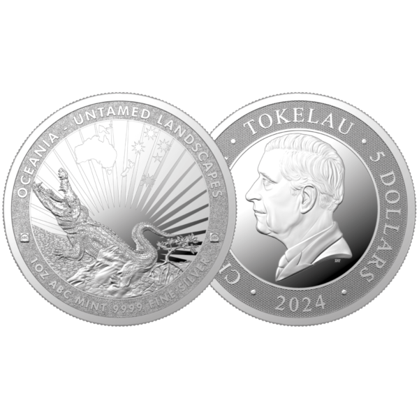 2024 1oz ABC Mint Silver Crocodile Untamed Landscapes Series (Coin Cap) 2024 1oz ABC Mint Silver Crocodile Untamed Landscapes Series (Coin Cap)