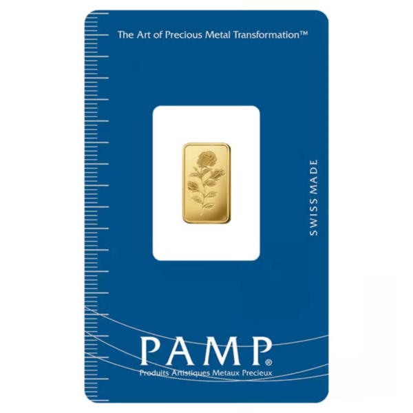 1g PAMP ROSA Gold Minted Bar 1g PAMP ROSA Gold Minted Bar