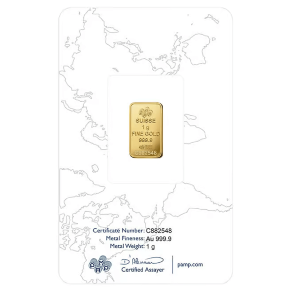 1g PAMP ROSA Gold Minted Bar 1g PAMP ROSA Gold Minted Bar