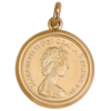 22K Half Sovereign Coin in 18K Gold Pendant Frame 22K Half Sovereign Coin in 18K Gold Pendant Frame