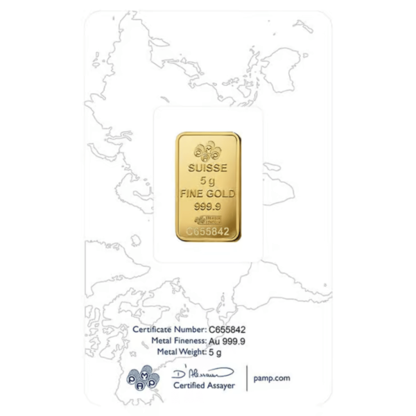 5g PAMP ROSA Gold Minted Bar 5g PAMP ROSA Gold Minted Bar