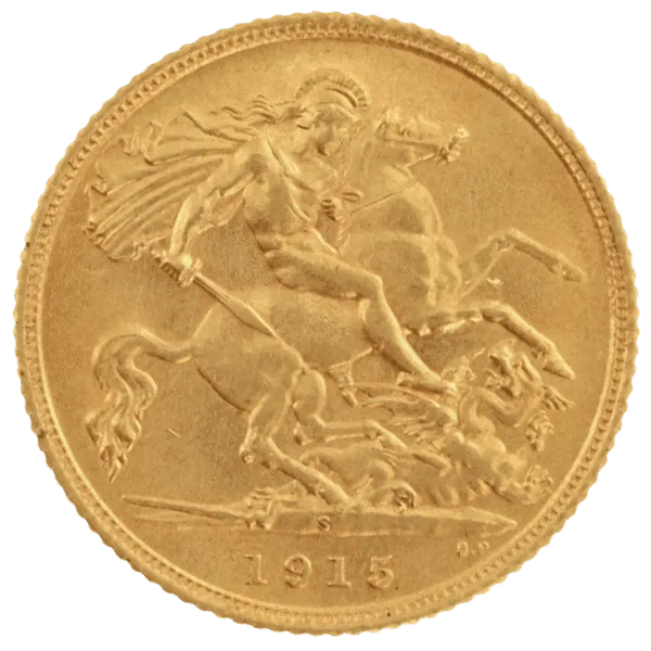 1017192086 - Reverse 1915S George V Half Sovereign Uncirculated 1915S George V Half Sovereign Uncirculated