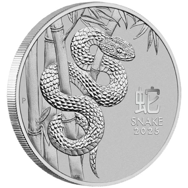 1017192095 - Edge 2025 1oz Perth Mint Platinum Lunar Snake Coin Series 3 perth mint