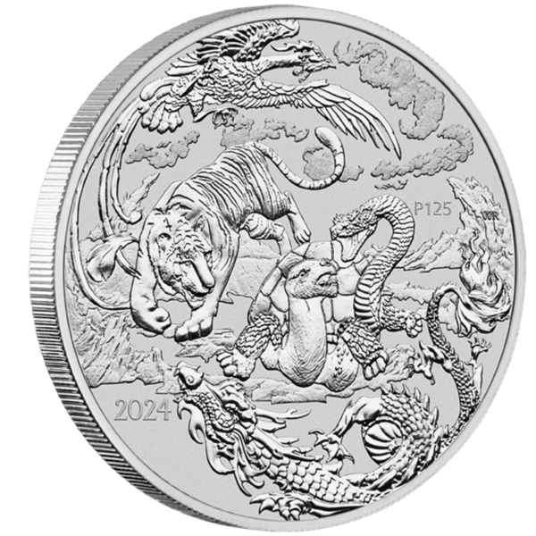 2024 1oz Silver Chinese Myths and Legends Four Guardians Coin 2024 1oz Silver Chinese Myths and Legends Four Guardians Coin