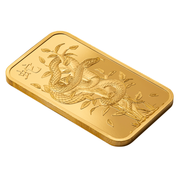 2025 1oz PAMP Gold Lunar Snake Minted Bar PAMP Lunar Snake