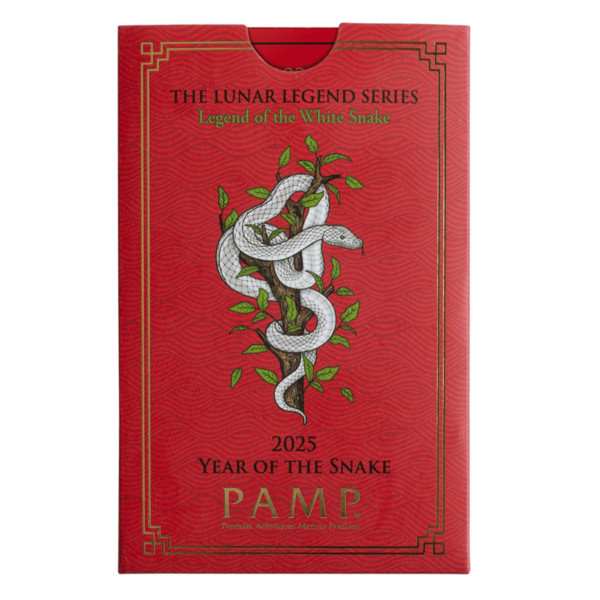 2025 1oz PAMP Gold Lunar Snake Minted Bar PAMP Lunar Snake