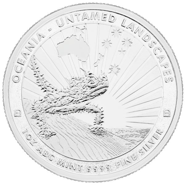 1oz ABC Mint Silver Thorny Lizard Untamed Landscapes Series 1oz ABC Mint Silver Thorny Lizard Untamed Landscapes Series