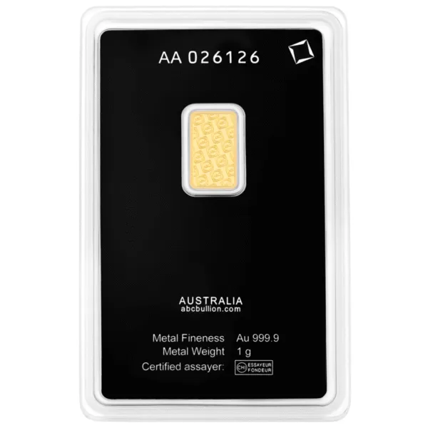 1g ABC Gold Minted Bar 1g ABC Gold Minted Bar