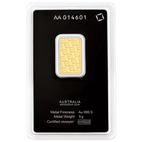 101769 - Packaging OBV 5g ABC Gold Minted Bar 5g ABC Gold Minted Bar