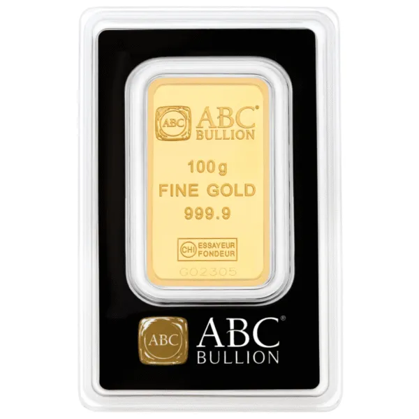 101774 - REV 100g ABC Gold Minted Bar 100g ABC Gold Minted Bar