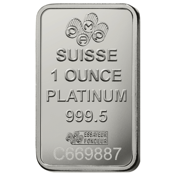 100792 - Back 1oz PAMP Lady Fortuna Platinum Minted Bar 1oz PAMP Lady Fortuna Platinum Minted Bar