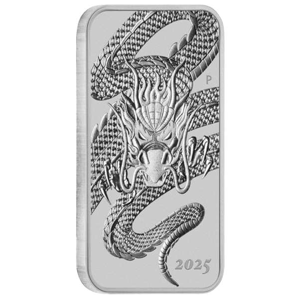 2025 1oz Perth Mint Silver Dragon Rectangular Coin 2025 1oz Perth Mint Silver Dragon Rectangular Coin