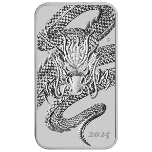 2025 1oz Perth Mint Silver Dragon Rectangular Coin 2025 1oz Perth Mint Silver Dragon Rectangular Coin