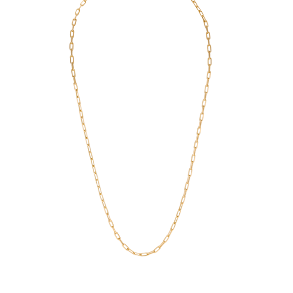 18ct YG Paperclip Chain 55cm 3.3mm paperclip chain