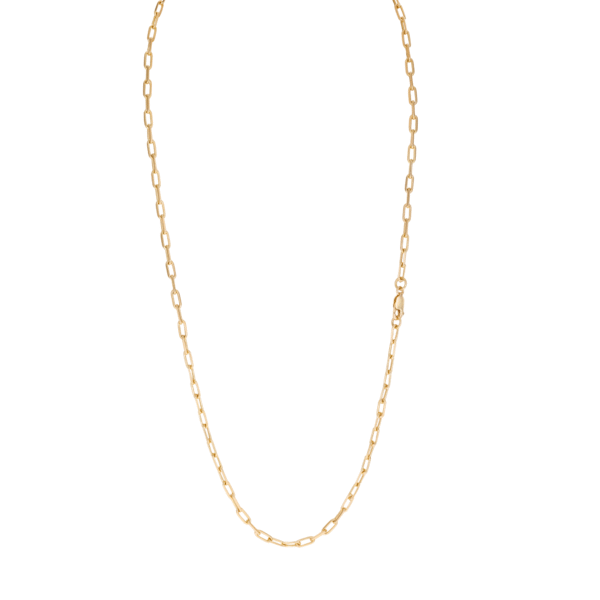 18ct YG Paperclip Chain 55cm 3.3mm paperclip chain