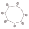 9ct WG Sovereign Coin Bracelet 18cm 3.2mm white gold bracelet