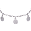 9ct WG Sovereign Coin Bracelet 18cm 3.2mm white gold bracelet