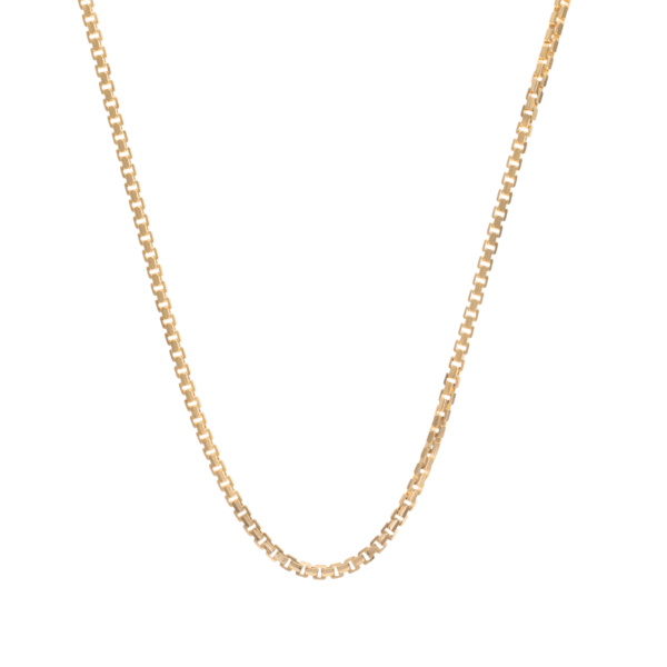 18ct YG V-Cut Box Chain 50cm 2.53mm vcut box chain