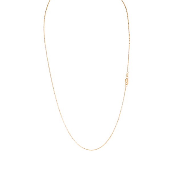 18ct YG Bar Chain 50cm 1.05mm bar chain
