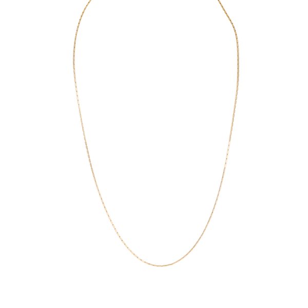 18ct YG Bar Chain 50cm 1.05mm bar chain