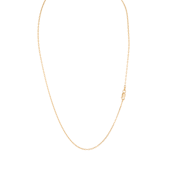 18ct YG Paperclip Chain 45cm 1.3mm paperclip chain