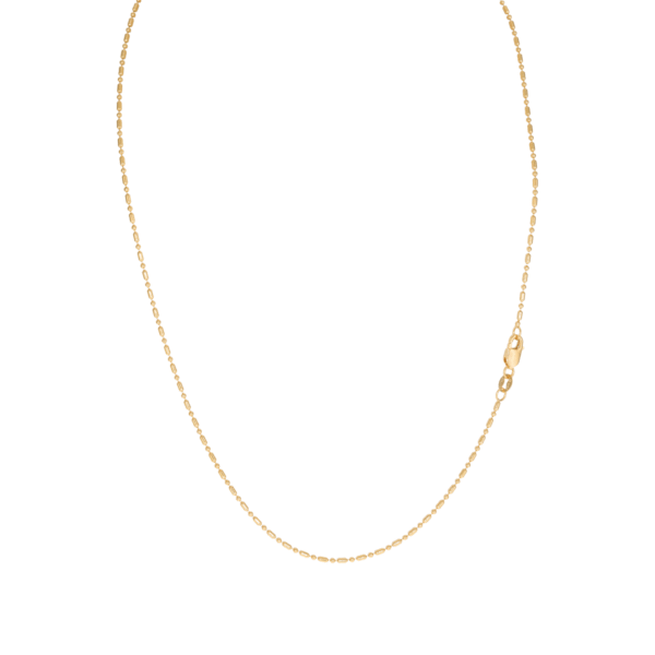 18ct YG Ball and Bar Chain 40cm 1.18mm ball and bar chain
