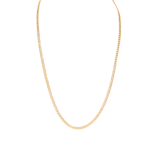 18ct YG Flat Curb Chain 50cm 4mm gold curb chain