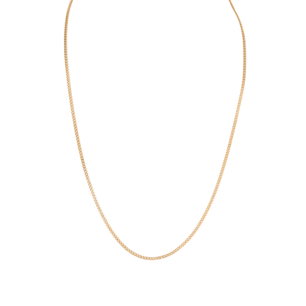 18ct YG Flat Curb Chain 2.1mm 50cm curb chain