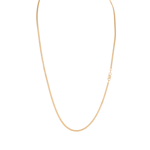 18ct YG Flat Curb Chain 2.1mm 50cm curb chain