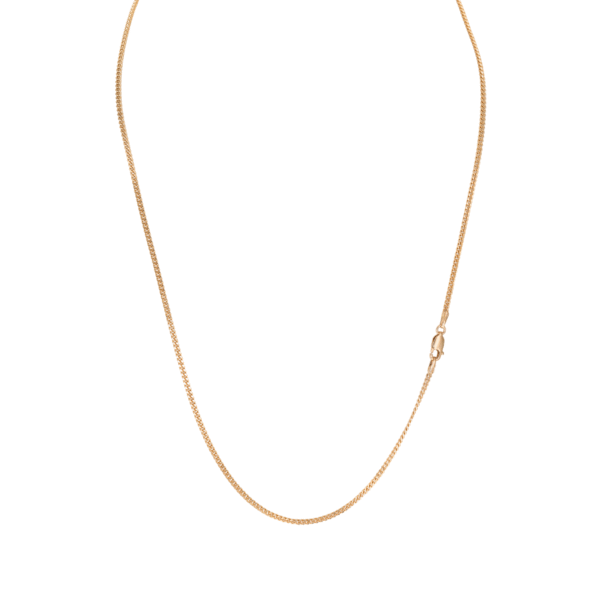 18ct YG Flat Curb Chain 2.1mm 55cm curb chain