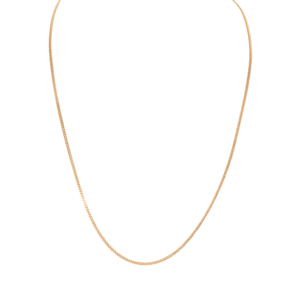 18ct YG Flat Curb Chain 2.1mm 55cm curb chain