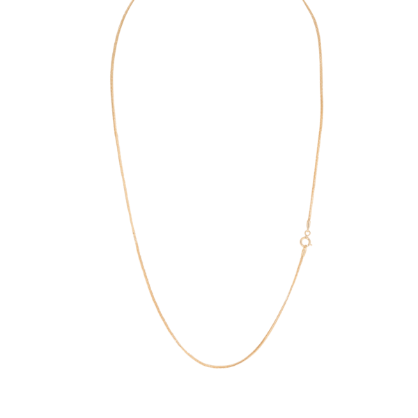 18ct YG Square Foxtail Chain 45cm 0.80mm foxtail chain