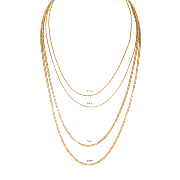 18ct YG Franco Chain 60cm 2.2mm franco chain