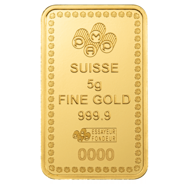 5g PAMP Diwali Lakshimi & Rangoli Gold Minted Bar Diwali