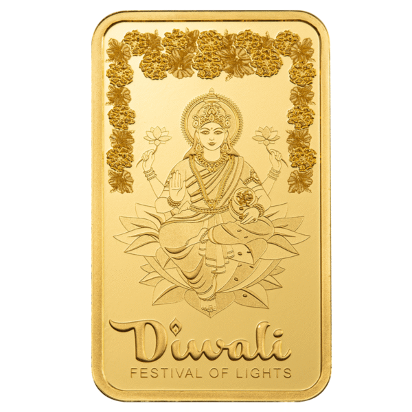5g PAMP Diwali Lakshimi & Rangoli Gold Minted Bar Diwali