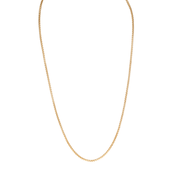 18ct YG Round Box Chain 60cm 2.5mm round box chain