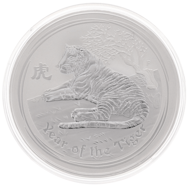 2010 10oz Perth Mint Silver Lunar Tiger Coin Series 2 silver lunar tiger