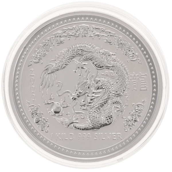 2000 1KG Perth Mint Silver Lunar Dragon Coin Series 1 silver lunar dragon