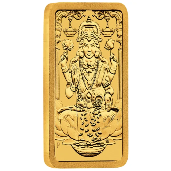 101829 - Edge 5g Perth Mint Lakshmi Gold Minted Bar Lakshmi