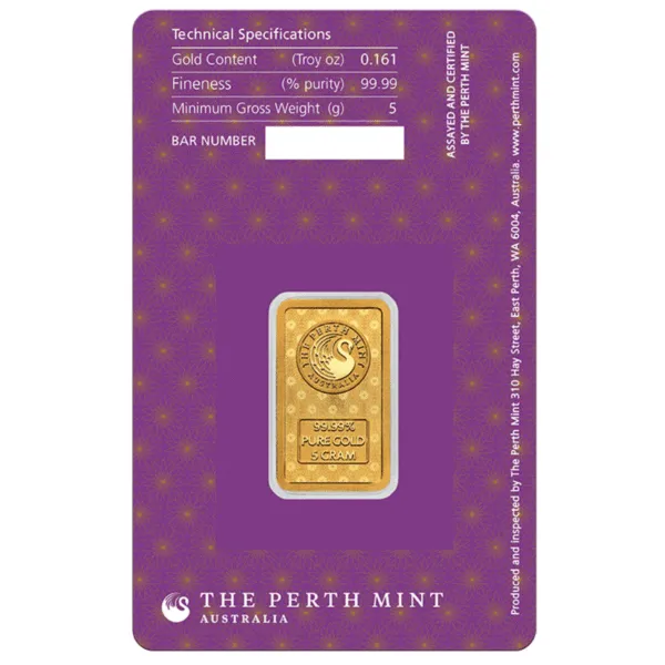 101829 - Packaging Obverse 5g Perth Mint Lakshmi Gold Minted Bar Lakshmi